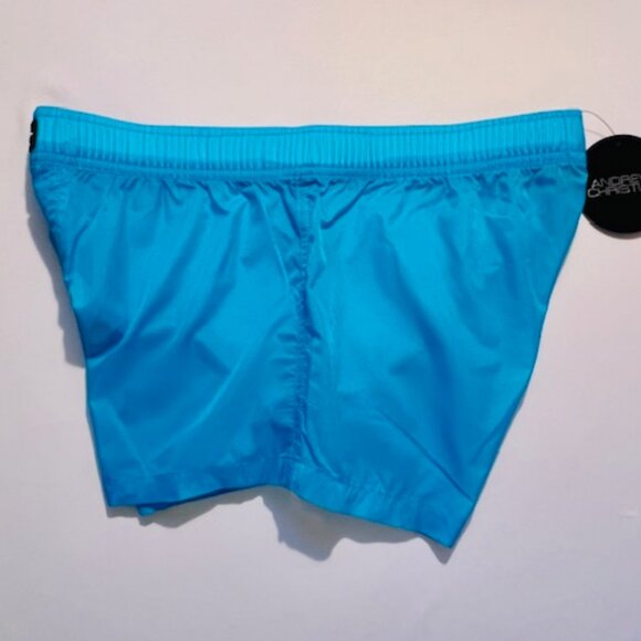 Andrew Christian Size M - Short 100% Nylon Swim Shorts - Turquoise - Picture 7 of 11